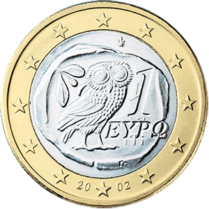 Griechische Ein-Euro-Münze © Europäische Zentralbank