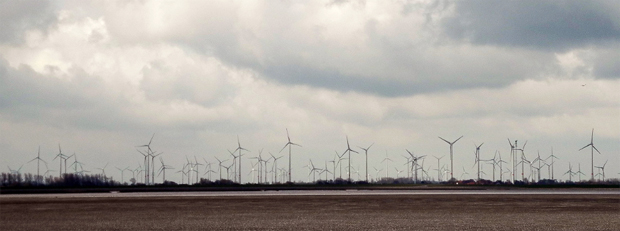 Windenergieanlagen am Nationalpark Niedersächsisches Wattenmeer © Wattenrat